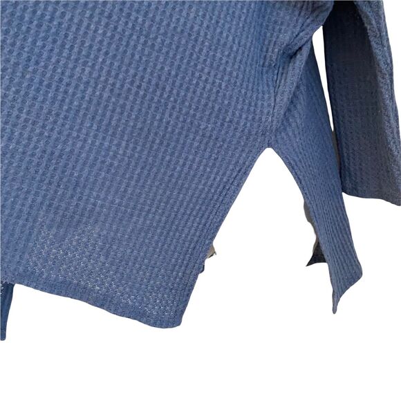 Audrey 3+1 Small Blouse Tunic Top Boxy Dolman Side Slits Blue Tee - Picture 6 of 7